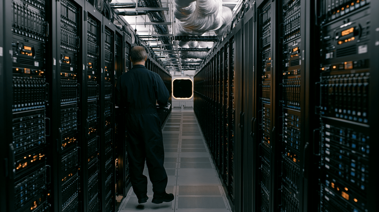 Climate-controlled moving truck with servers and temperature monitoring