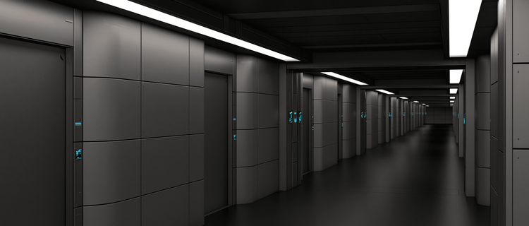 New disaster recovery site under construction with empty racks installed
